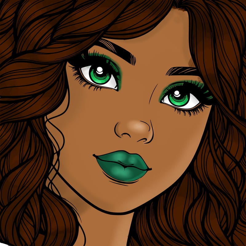 beautiful realistic girl close up to the camera with wavy hair,