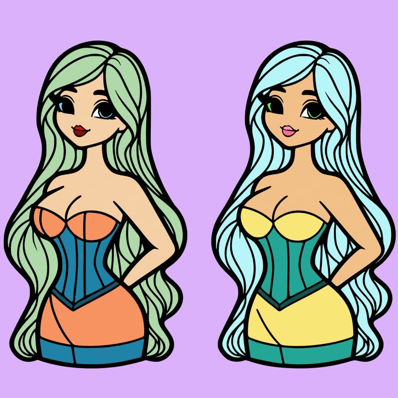 realistic girl with an hour glass body