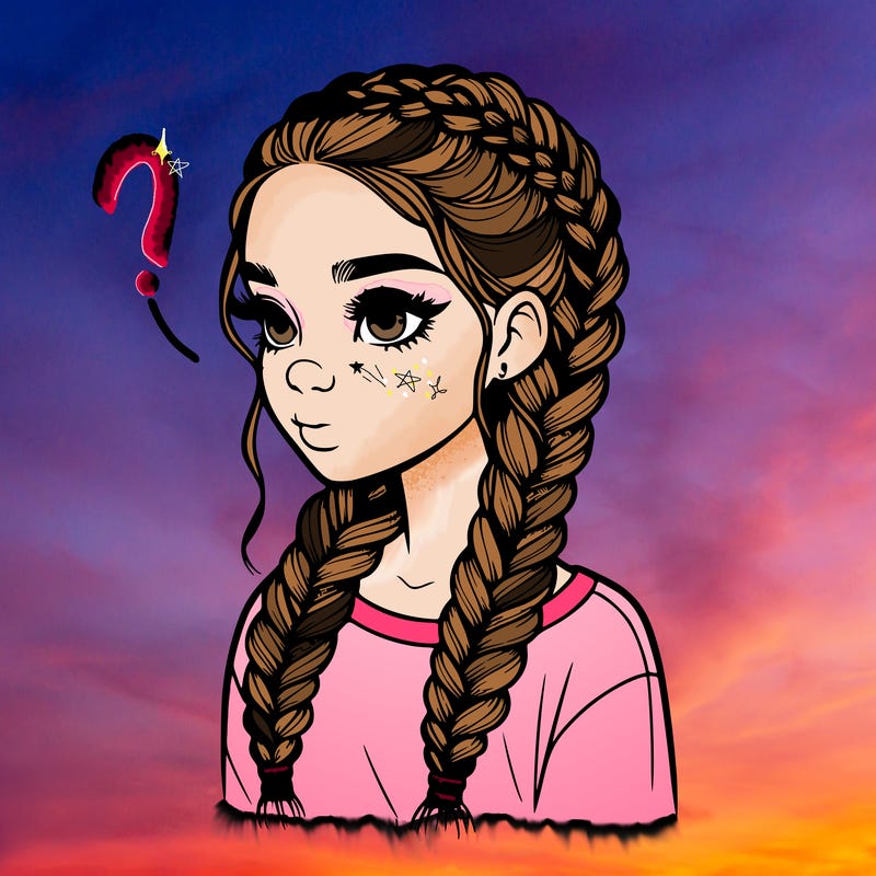 realistic girl with braids