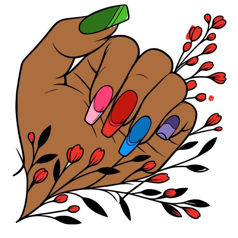 nails with french tip