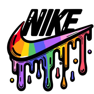dripping nike logo