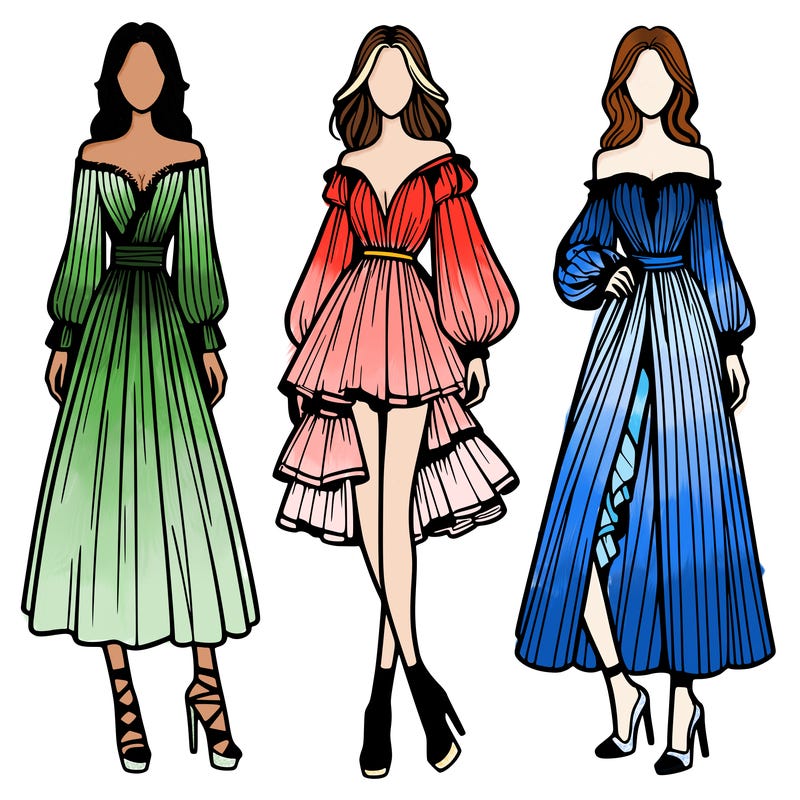 fashion models dresses