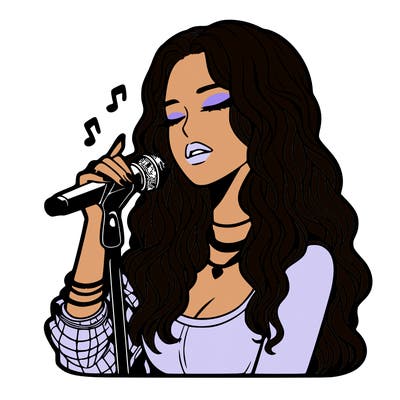 realistic female singer