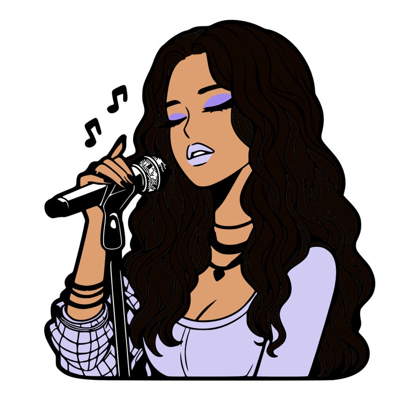 realistic female singer