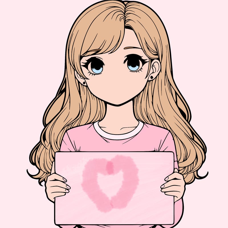 realistic girl holding a sign