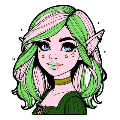 realistic halloween elf girl