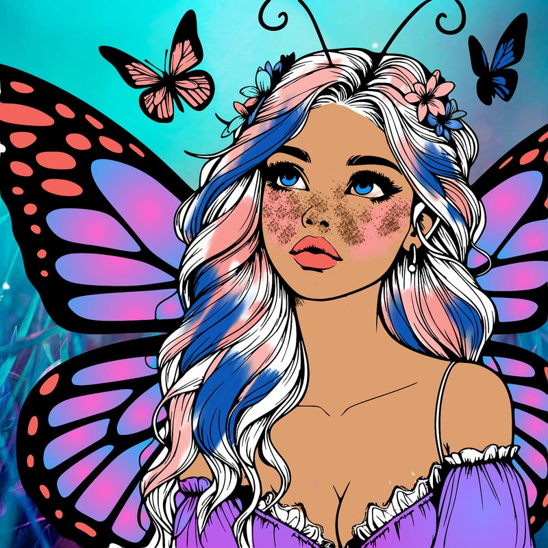 butterfly fairy realistic girl