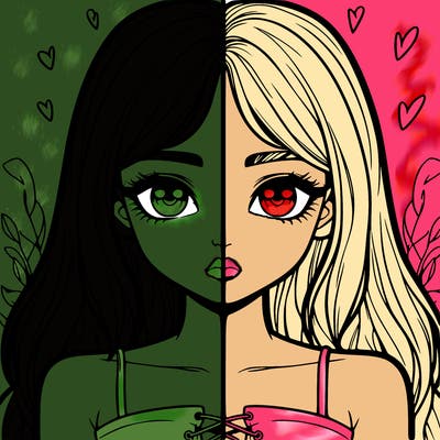 realistic girl split