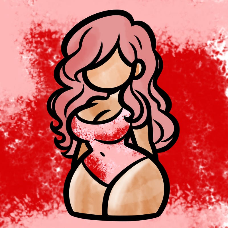 curvy woman with hair