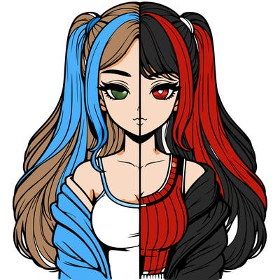 realistic girl split