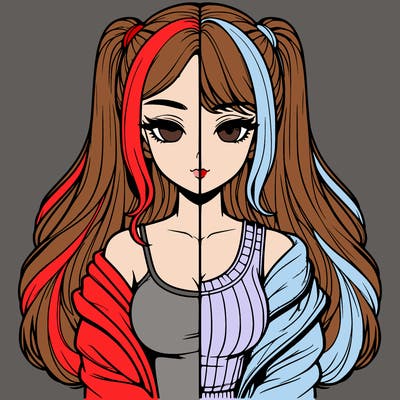 realistic girl split