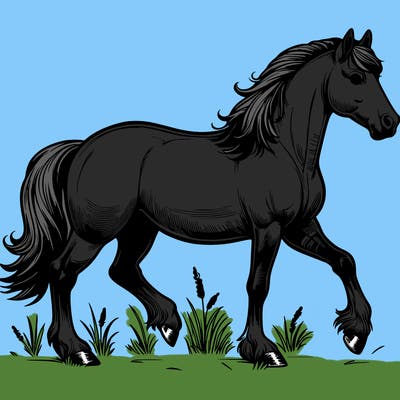 realistic horse