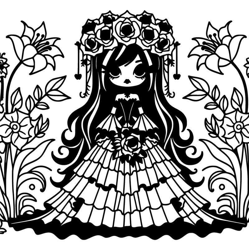 gothic flower princess