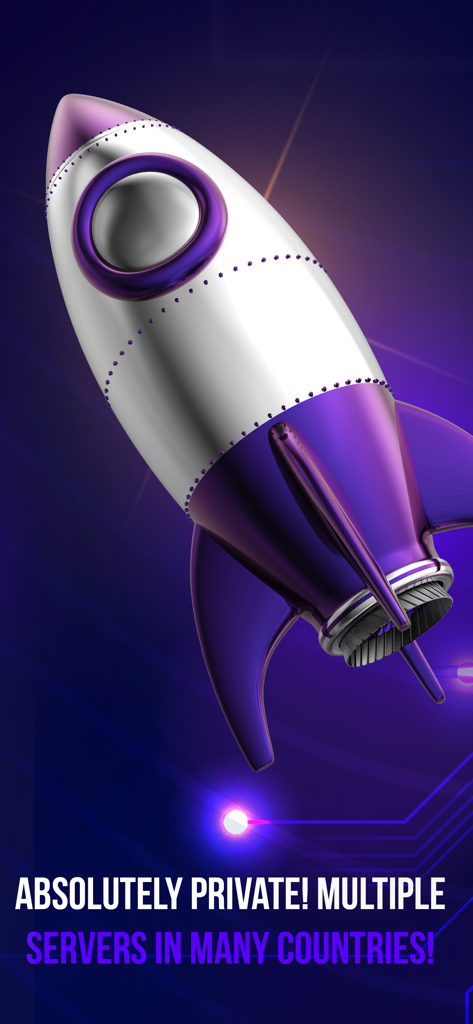 Rocket VPN Proxy - Fast VPN - Rocket VPN Proxy app featuring private servers in multiple countries