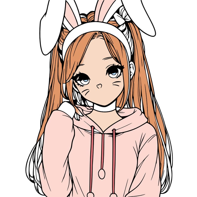 realistic teen girl in a bunny outfit