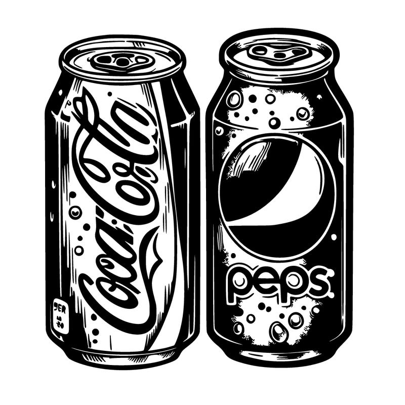 coca-cola and pepsi (realistic)