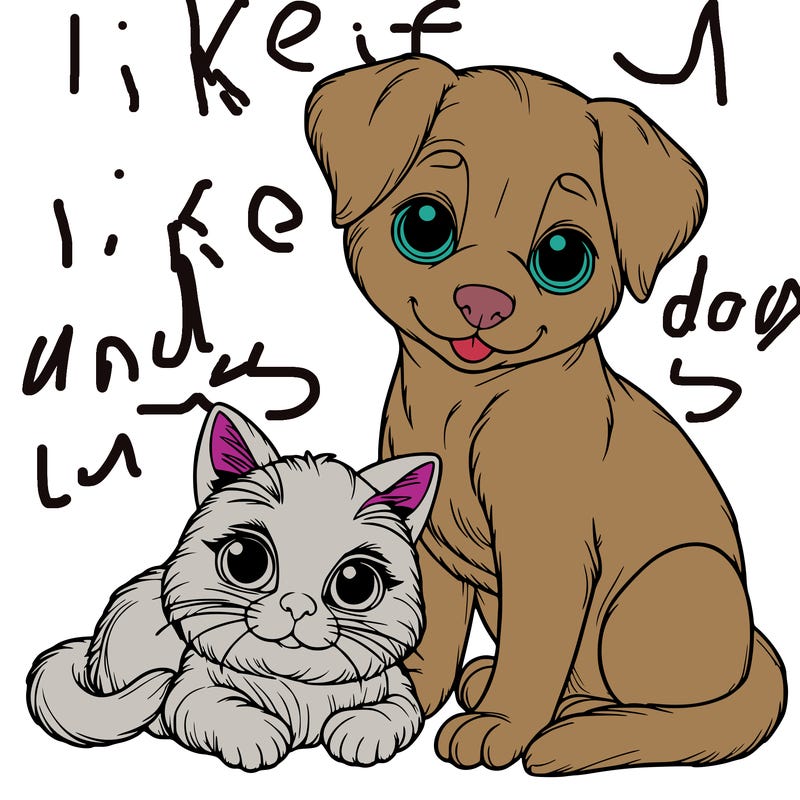 realistic cat and dog