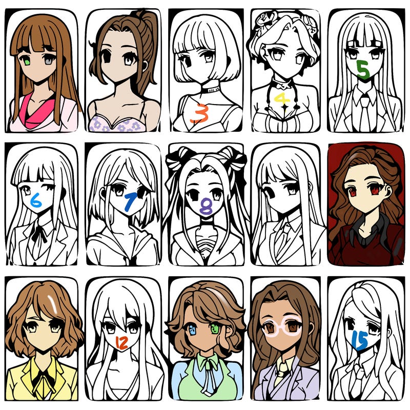 girls that look diffrent anime