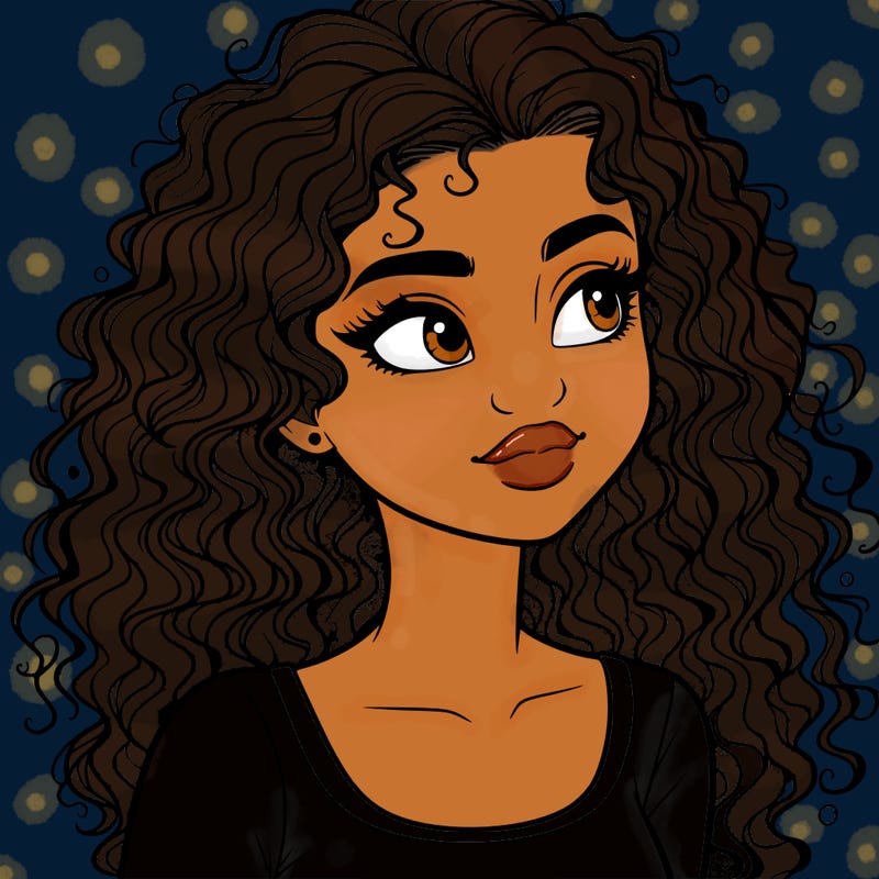 realistic girl with curly hair