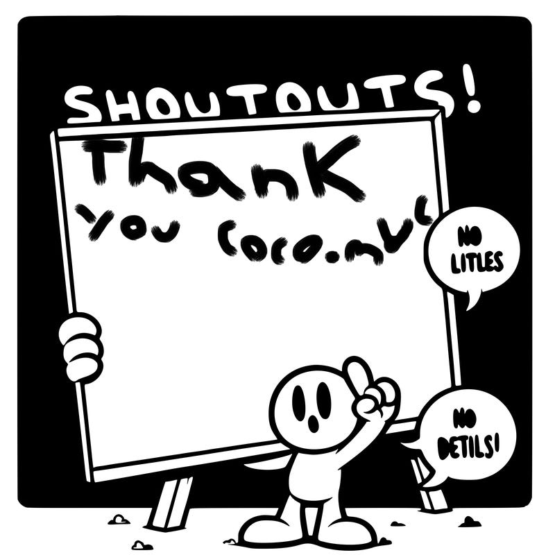 blank canvas that says above it shoutouts