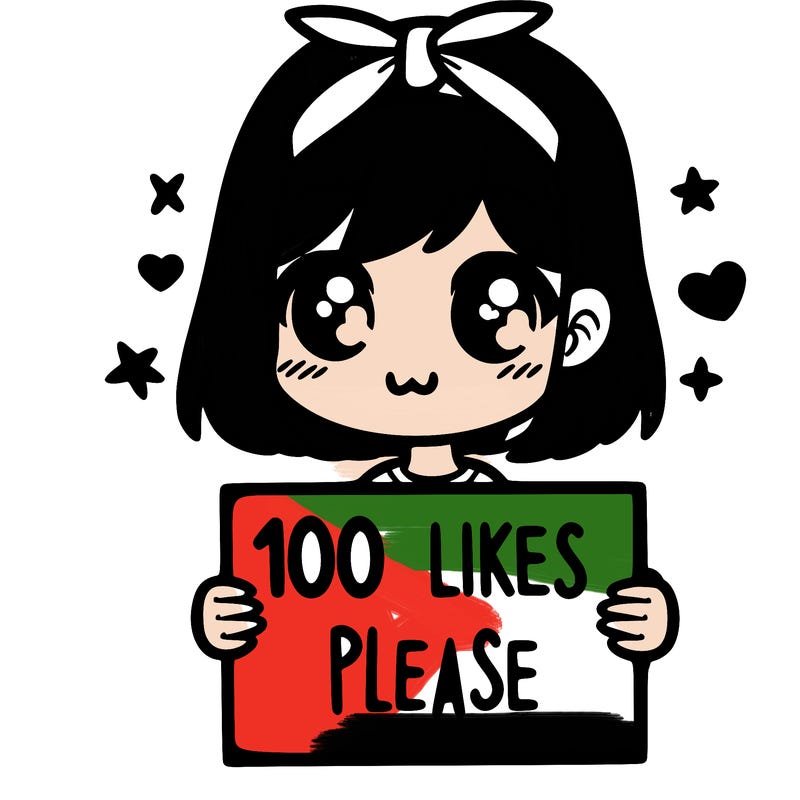 girl holding sign saying 100 likes please