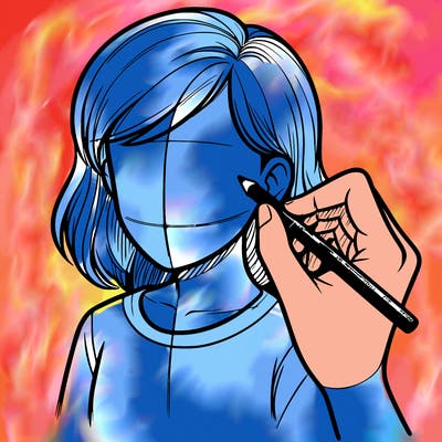 drawing a realistic person