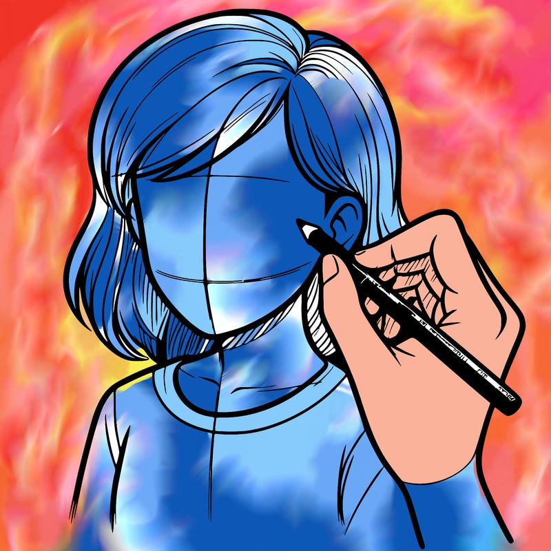 drawing a realistic person