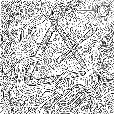 Prepare for an artistic journey with this mesmerizing psychedelic triangle coloring page. Its intricate designs and flowing patterns offer a truly unique coloring experience for adults and teens.