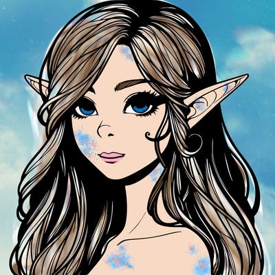 elf girl realistic dark fantasy