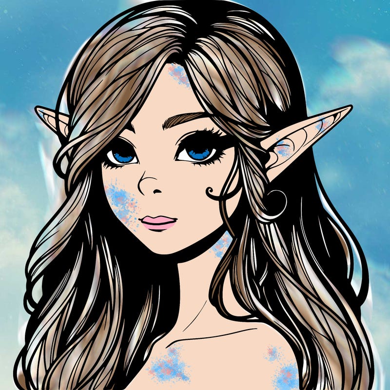 elf girl realistic dark fantasy