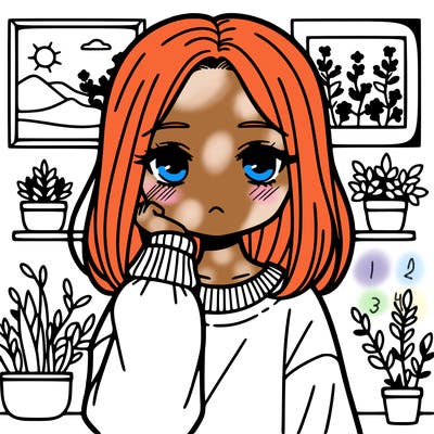 girl with aesthetic background