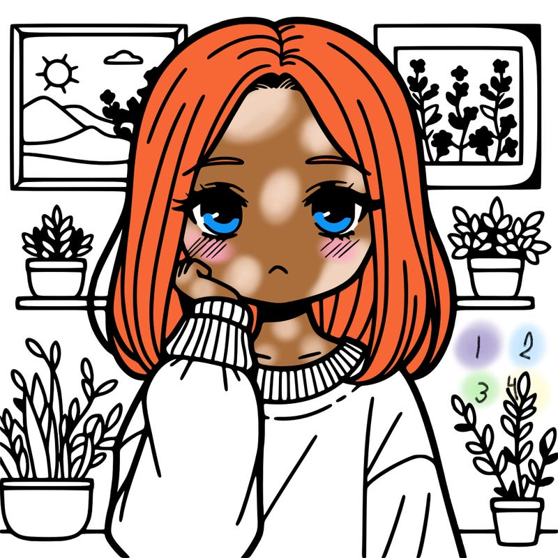 girl with aesthetic background