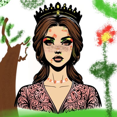 realistic beautiful queen