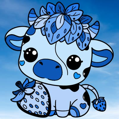 cute strawberry cow