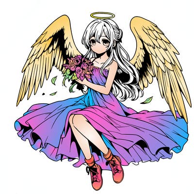 manga angel realistic