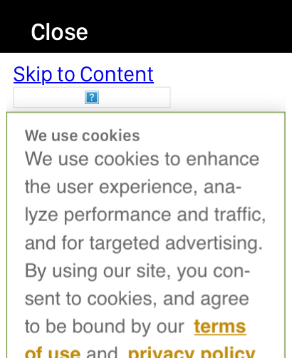 Search With Google - Un mensaje de consentimiento de cookies y términos de uso en una pantalla de Apple Watch