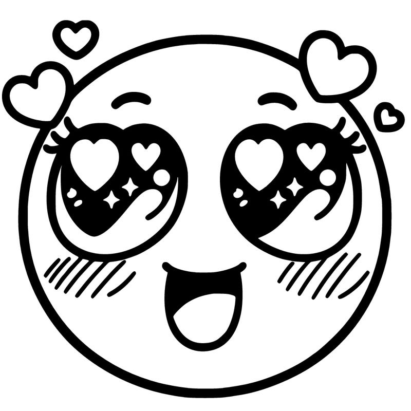 the emoji with heart eyes