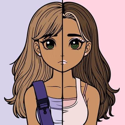 realistic girl split