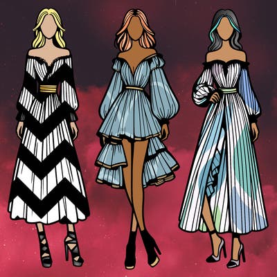 fashion models dresses