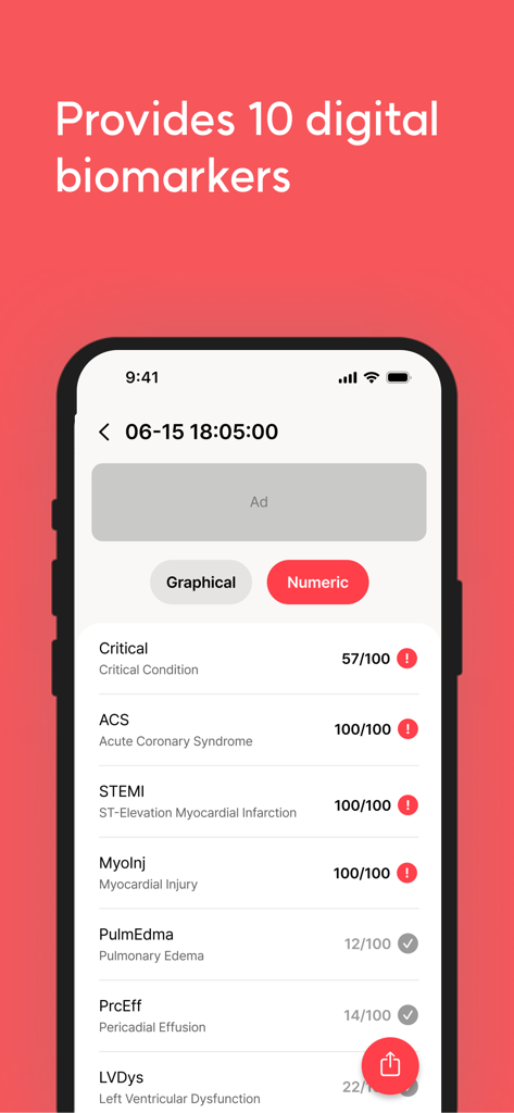 ECG Buddy - Numeric display of digital biomarkers for heart risk assessment in the ECG Buddy app
