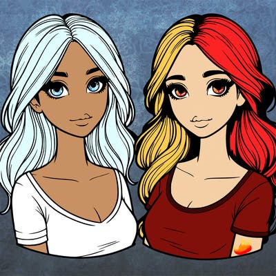 two realistic girls