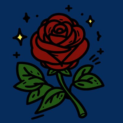 a rose that is not got a lot of detail but can be colour very nicely