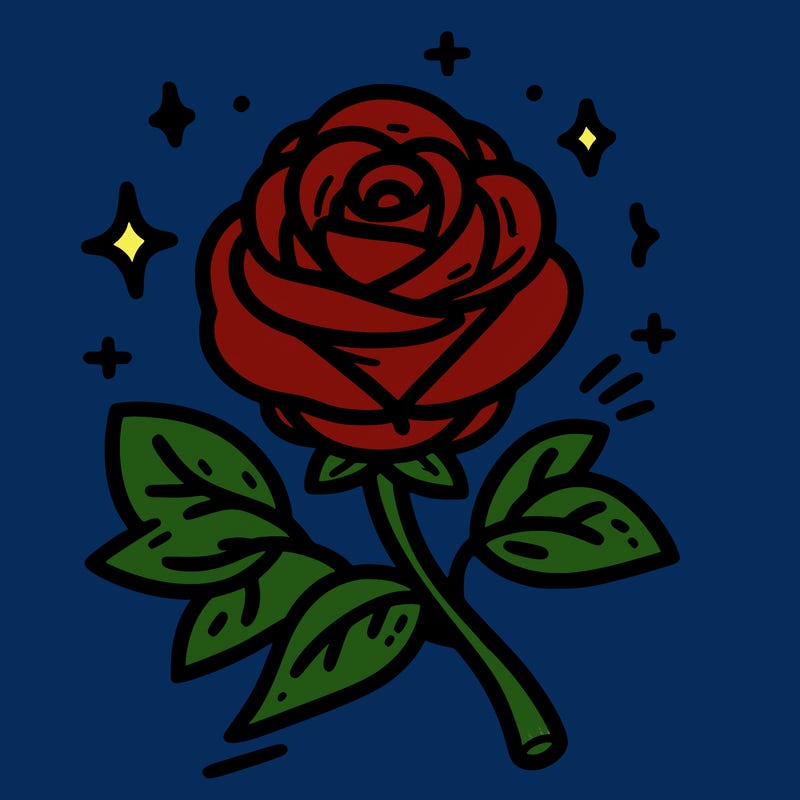 a rose that is not got a lot of detail but can be colour very nicely