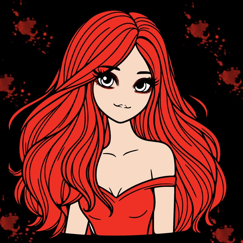 a beautiful girl with her hair down