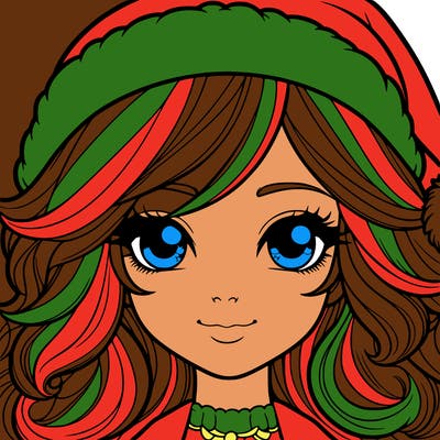 realistic christmas girl