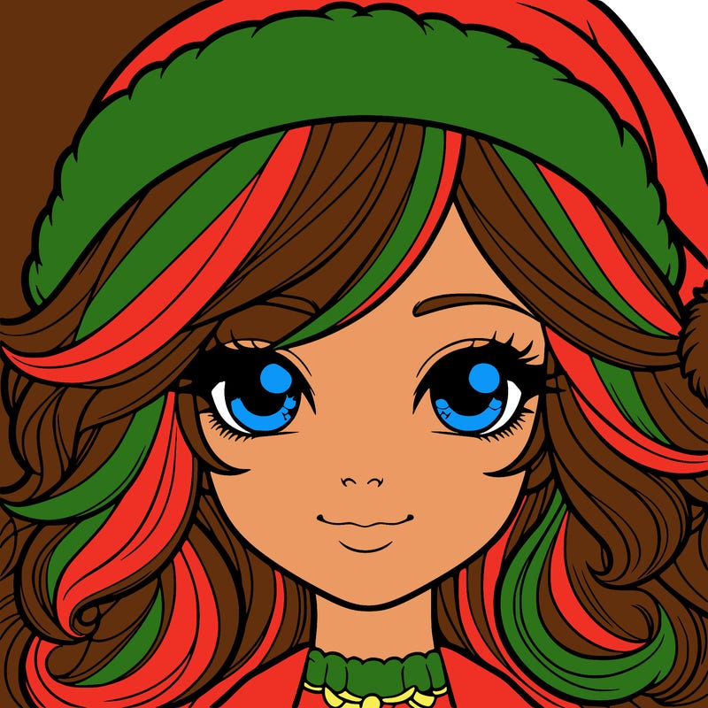 realistic christmas girl