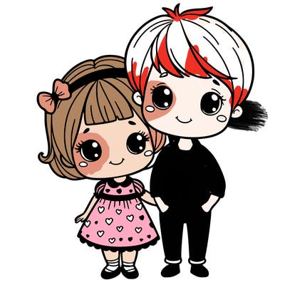 girl with a boy