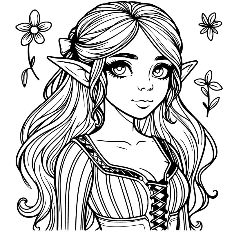 realistic girl elf