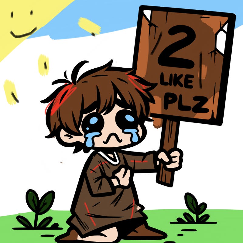 small poor toddler crying with sign that says 2 like plz