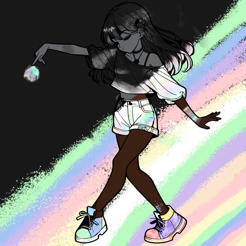 realistic girl danceing